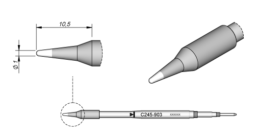 JBC C245 series soldering tips