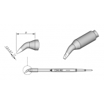 C245-962 (1.2mm X 0.7mm JBCTools Bent Soldering Cartridge