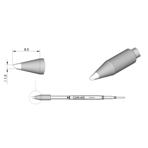 C245-405 (1.5mm x 9.5mm) JBC Tools Angled Soldering Cartridge